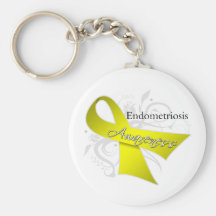 Endometriosis Awareness Ribbon Keychain