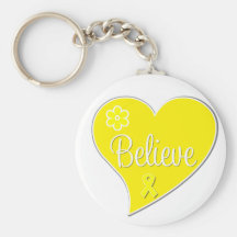 Endometriosis Believe Heart Keychain
