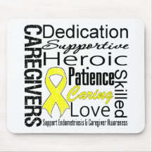 Endometriosis Caregivers Collage Mouse Pads