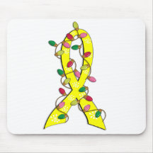 Endometriosis Christmas Lights Ribbon Mouse Pads
