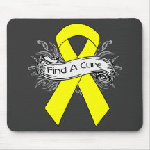 Endometriosis Find A Cure Ribbon Mousepad