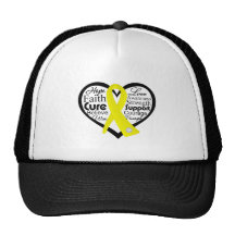 Endometriosis Heart Ribbon Collage Mesh Hat