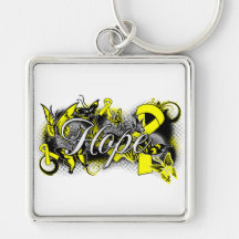 Endometriosis Hope Garden Ribbon Keychains