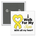 Endometriosis I Walk For My Hero Pin
