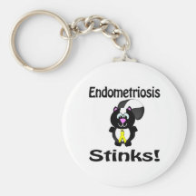 Endometriosis Stinks Skunk Awareness Design Keychain