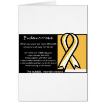 Endometriosis- Yellow Ribbon Greeting Cards