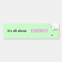 Energy bumper sticker