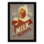 Energy Food Milk For Warmth Greeting Card