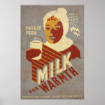 Energy Food Milk For Warmth posters