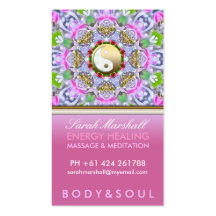 Energy Healing Holistic Pink Sparkle Business Card