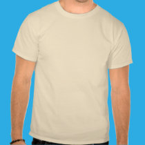 Enfant au delà de T-shirt bleu de logo t-shirts