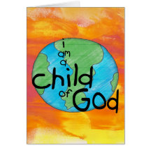 Enfant de carte de voeux de Dieu