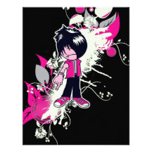 enfant mignon d'emo invitations personnalisables
