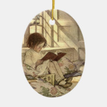 Enfant vintage lisant un livre, Jessie Willcox Smi Ornement De Noël