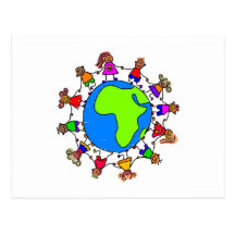 Enfants africains carte postale