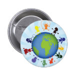 Enfants dans le monde entier pin's avec agrafe