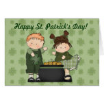 Enfants de shamrock cartes