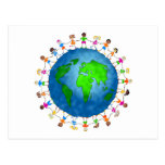 Enfants globaux carte postale