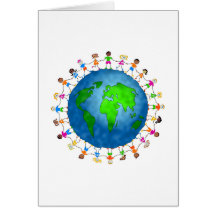 Enfants globaux cartes de vœux