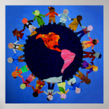 Enfants paisibles autour du monde posters