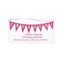 Engaged Banner Return Address Labels.