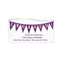 Engaged Banner Return Address Labels.