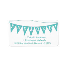 Engaged Banner Return Address Labels.