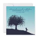 Engaged Embrace Save the Date Announcement: aqua
