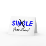 Engaged Game Over Blue Greeting Cards