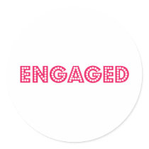 Engaged Round Sticker