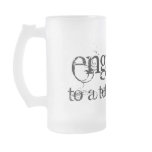 Engaged To A Total Hottie - Classy Grunge B&W mugs
