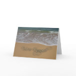 Engagement announcement - by the beach greeting cards