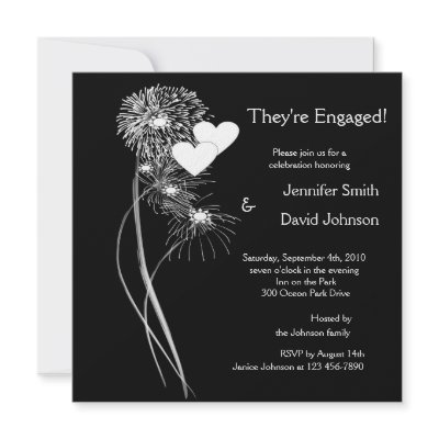 Engagement Fireworks Invitation by Koobear