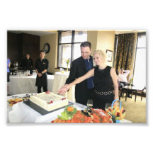 ENGAGEMENT PARTY: SHANE AND STEFFIE CUTTING CAKE! PHOTO