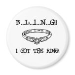 Engagement Ring Bling Refrigerator Magnet