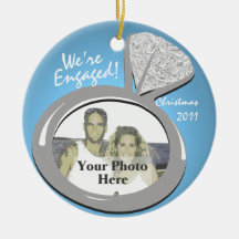 Engagement Ring Photo Ornament