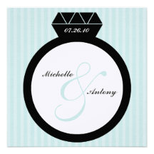 Engagement Ring Save the Date Invitations