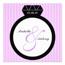 Engagement Ring Save the Date Invitations