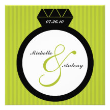 Engagement Ring Save the Date Invitations