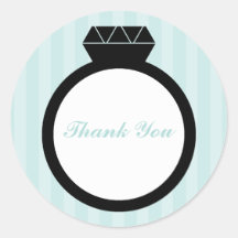 Engagement Ring Wedding Seals Round Sticker