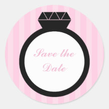 Engagement Ring Wedding Seals Round Sticker