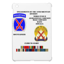 Engagements of  the 10th Mountain division iPad Mini Cases