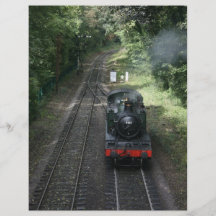 Engine approaching Bishops Lydeard station Flyer Design