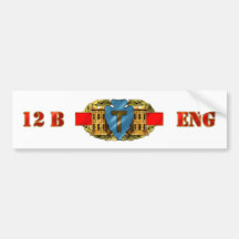 ENGINEER 12B 36th Infantry Division Bumper Sticker