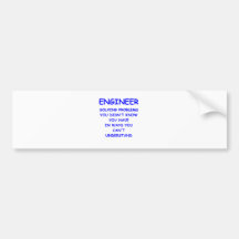 engineer engineering bumper sticker