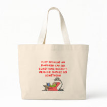 engineer engineering joke canvas bag