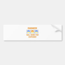 Engineer ... Will Work For Cupcakes Bumper Sticker