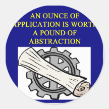 ENGINEERING proverb Round Stickers