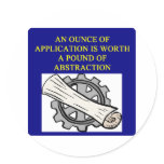 ENGINEERING proverb Round Sticker