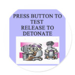 engineering research joke round stickers